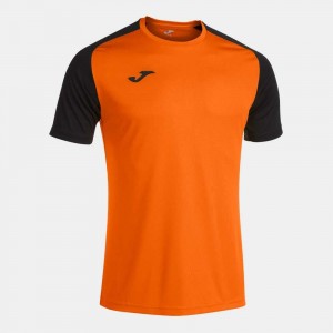 Joma Academy Iv Short Sleeve T-shirt Erkek Tişört Turuncu Siyah | 10JOKTSCW