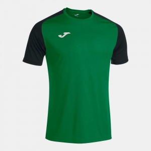 Joma Academy Iv Short Sleeve T-shirt Erkek Tişört Yeşil Siyah | 29HOAFJNY