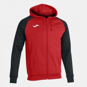 Joma Academy Iv Zip up Hoodie Erkek Eşofman Kırmızı Siyah | 21KRJAMSC