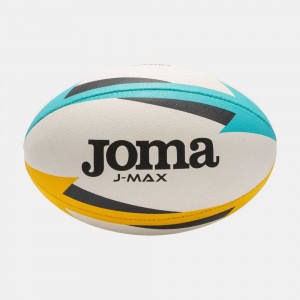 Joma Ball Rugby J max Erkek Balls Beyaz Turuncu | 37PJWFYQD