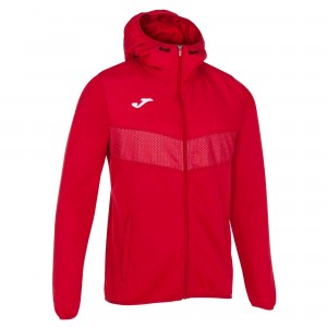 Joma Berna Ii Hoodie Jacket Erkek Mont Kırmızı | 49WHNFIEG