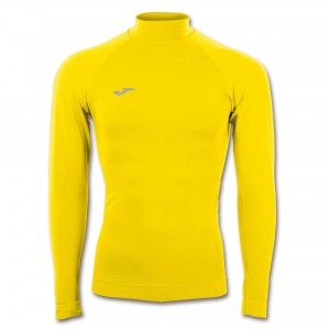 Joma Brama Classic Seamless T-shirt L/S Erkek Tişört Sarı | 40CMRFQBZ