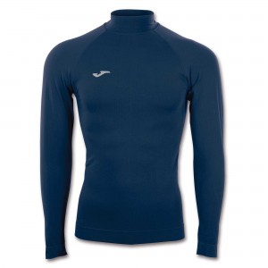 Joma Brama Classic Seamless T-shirt L/S Erkek Tişört Lacivert | 90ERXZBWK