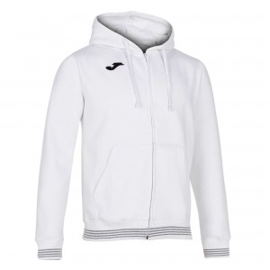 Joma Campus Iii Hoodie Jacket Erkek Eşofman Beyaz | 84VUPKZMA