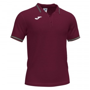 Joma Campus Iii Polo S/S Erkek Tişört Bordo | 38RQOSLHY