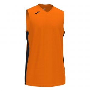 Joma Cancha Iii T-shirt Sleeveless Erkek Tişört Turuncu Siyah | 51XHEJSZP