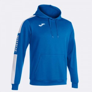 Joma Championship Iv Hoodie Erkek Tişörtü Kraliyet Mavisi Beyaz | 01HQLFAUD