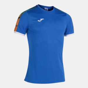 Joma Championship Street Ii Short Sleeve T-shirt Erkek Tişört Kraliyet Mavisi | 81QAFPGMC