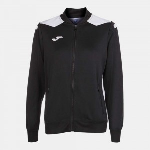 Joma Championship Vi Full Zip Sweatshirt Kadın Eşofman Siyah Beyaz | 65MNHXJPG