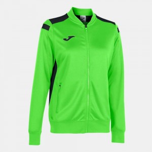 Joma Championship Vi Full Zip Sweatshirt Fluor Kadın Eşofman Yeşil Siyah | 78LTYFJZG