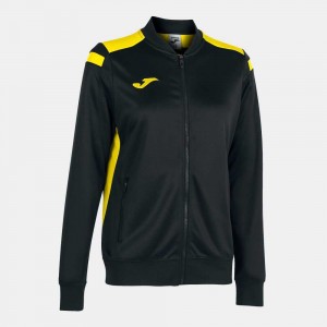 Joma Championship Vi Full Zip Sweatshirt Kadın Eşofman Siyah Sarı | 84AHCVXOK