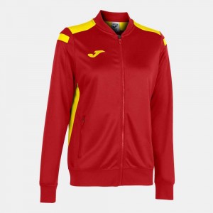 Joma Championship Vi Full Zip Sweatshirt Kadın Eşofman Kırmızı Sarı | 01ZFGVJOU