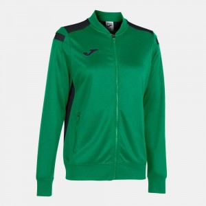 Joma Championship Vi Full Zip Sweatshirt Kadın Eşofman Yeşil Siyah | 14WLGDIOZ