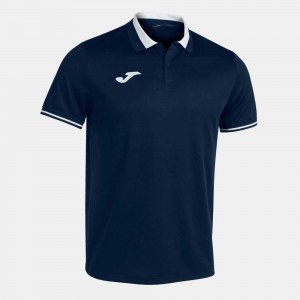 Joma Championship Vi Short Sleeve Polo Erkek Tişört Lacivert Beyaz | 47YPWDTSG