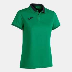 Joma Championship Vi Short Sleeve Polo Kadın Tişört Yeşil Siyah | 85XVJUOHE