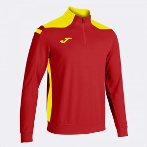 Joma Championship Vi Sweatshirt Erkek Tişörtü Kırmızı Sarı | 40NFZWGSD