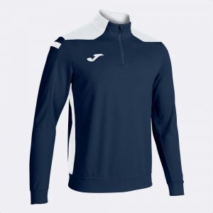 Joma Championship Vi Sweatshirt Erkek Tişörtü Lacivert Beyaz | 90ADSXNWP