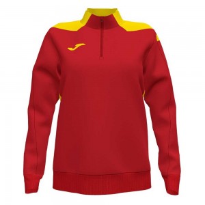 Joma Championship Vi Sweatshirt Kadın Tişörtü Kırmızı Sarı | 72RISECTH