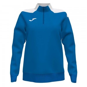 Joma Championship Vi Sweatshirt Kadın Tişörtü Kraliyet Mavisi Beyaz | 80CMEPQKL