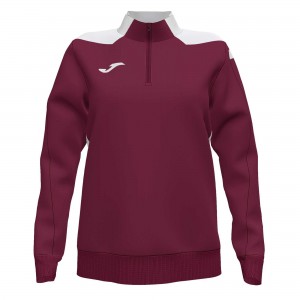 Joma Championship Vi Sweatshirt Kadın Tişörtü Bordo Beyaz | 18IPOZNST