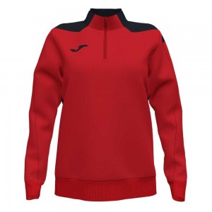 Joma Championship Vi Sweatshirt Kadın Tişörtü Kırmızı Siyah | 25HLMVXJA