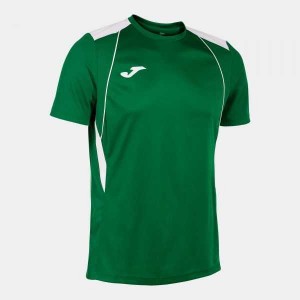 Joma Championship Vii Short Sleeve T-shirt Erkek Tişört Yeşil Beyaz | 20XDNKHBI