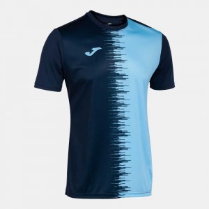 Joma City Ii Short Sleeve T-shirt Erkek Tişört Lacivert Mavi | 51DVWUOKZ