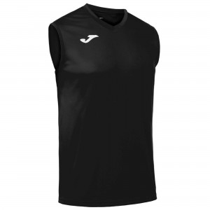 Joma Combi Shirt Sleeveless Erkek Tişört Siyah | 74JXURTDP