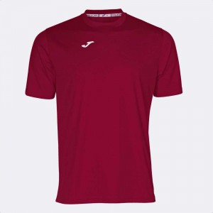 Joma Combi Short Sleeve T-shirt Maroon Erkek Tişört Bordo | 64JIAXFZB