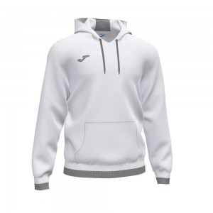 Joma Confort Ii Hoodie Erkek Tişörtü Beyaz Gri | 98OZUPJMI