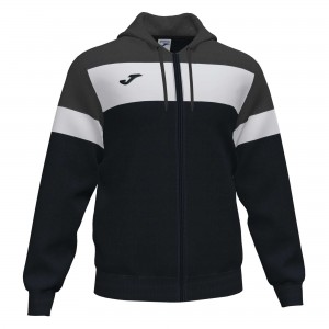 Joma Crew Iv Hoodie Jacket anthracite Erkek Eşofman Siyah Koyu Gri | 72MJYNQGL