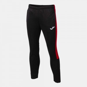 Joma Eco Championship Long Pants Erkek Eşofman Siyah Kırmızı | 20MOEWRLF