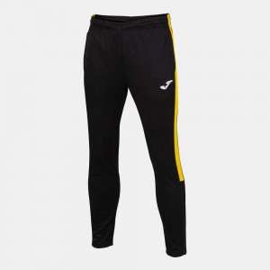 Joma Eco Championship Long Pants Erkek Pantolon Siyah Sarı | 98XVEJYSF