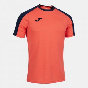 Joma Eco Championship Short Sleeve T-shirt Fluor Erkek Tişört Turuncu Lacivert | 42RAUWZPX