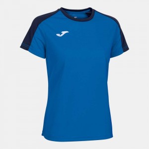 Joma Eco Championship Short Sleeve T-shirt Kadın Tişört Kraliyet Mavisi Lacivert | 27KEZVPFX