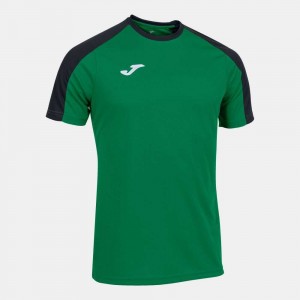 Joma Eco Championship Short Sleeve T-shirt Erkek Tişört Yeşil Siyah | 31LCMQUFV