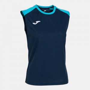 Joma Eco Championship Tank Top Fluor Kadın Tişört Lacivert Turkuaz | 67SKOXUBT