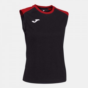 Joma Eco Championship Tank Top Kadın Tişört Siyah Kırmızı | 56HAQCFKW