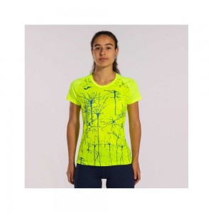 Joma Elite Ix Short Sleeve T-shirt Fluor Kadın Tişört Sarı | 24JPHTOGN