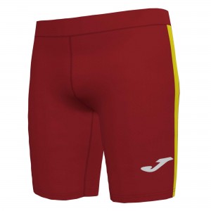 Joma Elite Vii Short Tight Erkek Pantolon Kırmızı Sarı | 72DOQAVMY