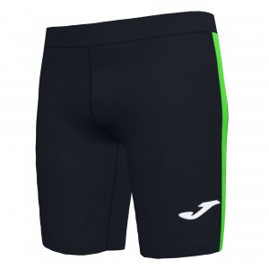 Joma Elite Vii Short Tight fluor Erkek Pantolon Siyah Yeşil | 93EOCAMPN