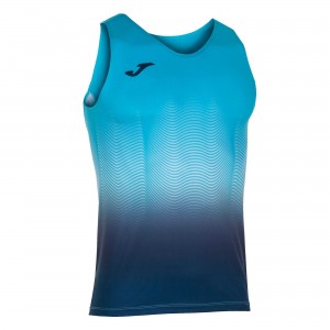 Joma Elite Vii T-shirt F.Turquoise Sleeveless Erkek Tişört Turkuaz Lacivert | 78UWLMCGO