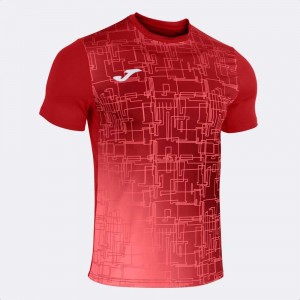 Joma Elite Viii Short Sleeve T-shirt Erkek Tişört Kırmızı | 05OXNRWHP