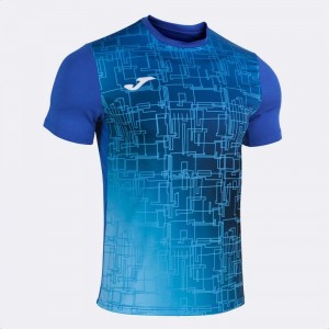 Joma Elite Viii Short Sleeve T-shirt Erkek Tişört Kraliyet Mavisi | 69OWINERF