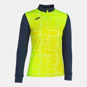 Joma Elite Viii Sweatshirt Fluor Kadın Tişörtü Lacivert Sarı | 31HSTKQVB