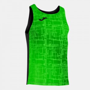 Joma Elite Viii Tank Top Fluor Erkek Tişört Siyah Yeşil | 57LQTJFHZ