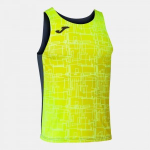 Joma Elite Viii Tank Top Fluor Erkek Tişört Lacivert Sarı | 97TUQFMRN