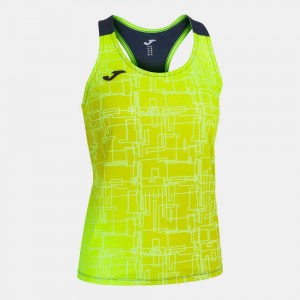 Joma Elite Viii Tank Top Fluor Kadın Tişört Sarı Lacivert | 27HTSGUOR