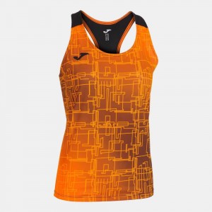 Joma Elite Viii Tank Top Kadın Tişört Turuncu Siyah | 70MTWODAR