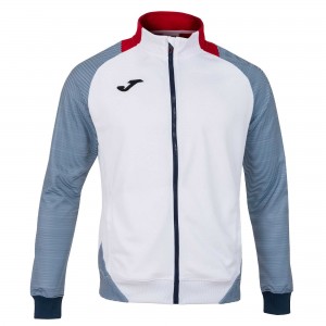 Joma Essential Ii Jacket Erkek Eşofman Beyaz Lacivert | 98FMUPOCA